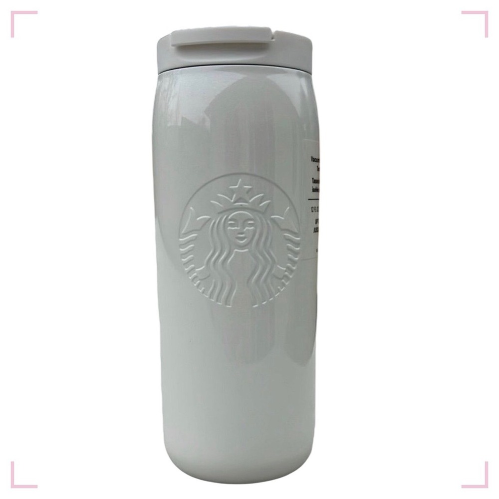 NWT Starbucks Fall 2026 Limited Edition White Pearl Glitter SS Tumbler 12oz